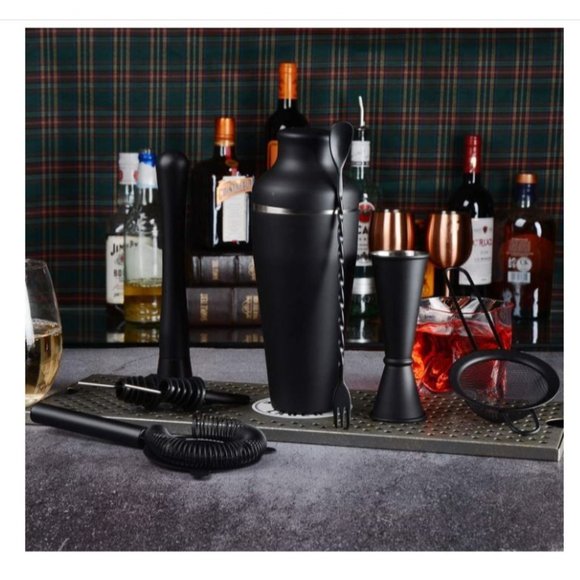 Sivmig Cocktail Shaker Set Bartender Kit,Bar Set with Martini Kit,9-Piece Bar Ki - Picture 4 of 6